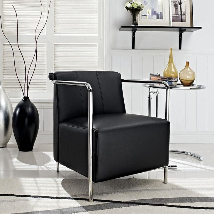 Ebb Upholstered Vinyl Lounge Chair   Contemporary   Armchairs And Accent Chairs   by Peachtree Fine Furniture  Houzz