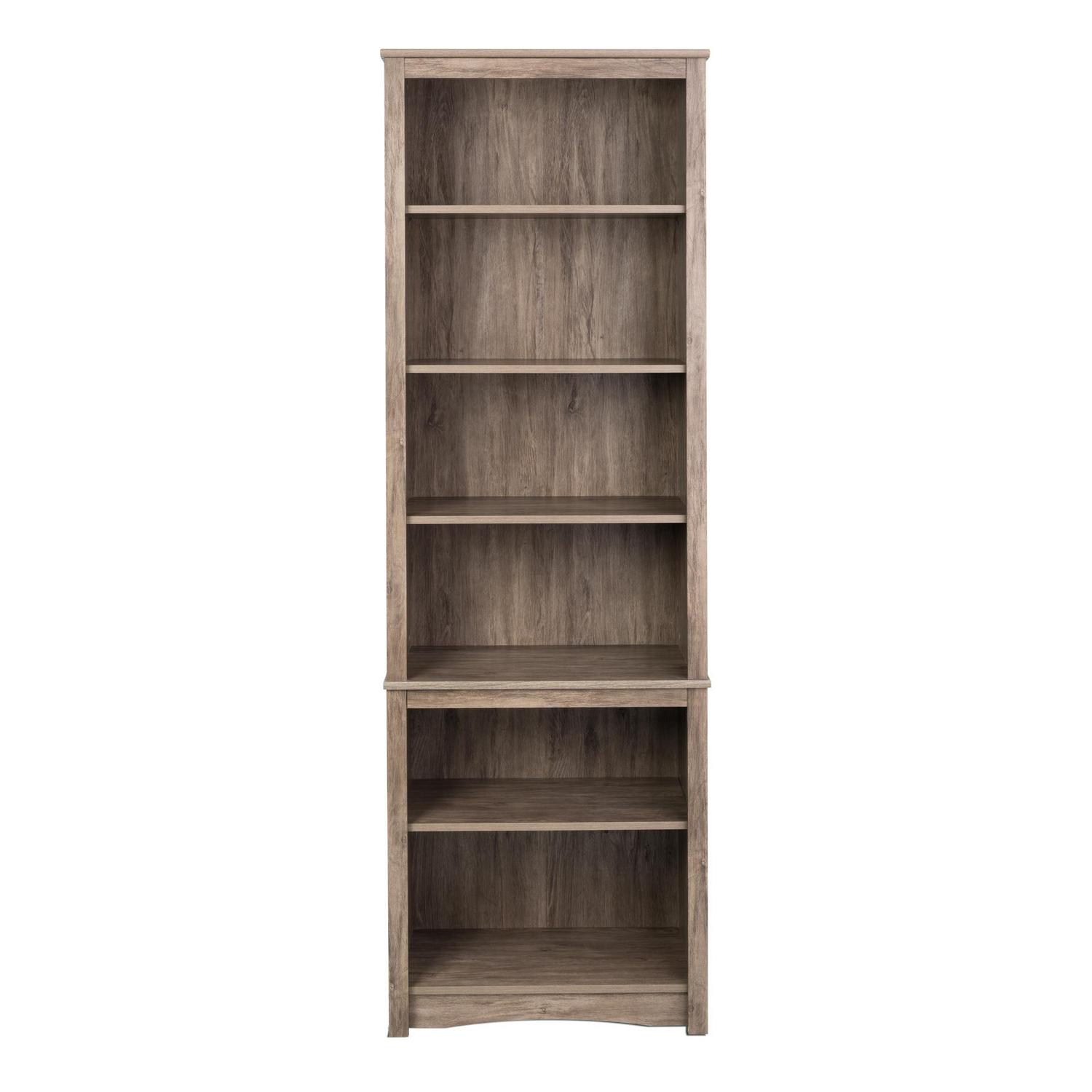 Prepac Tall 6Shelf Bookcase Drifted Gray  Crowdfused