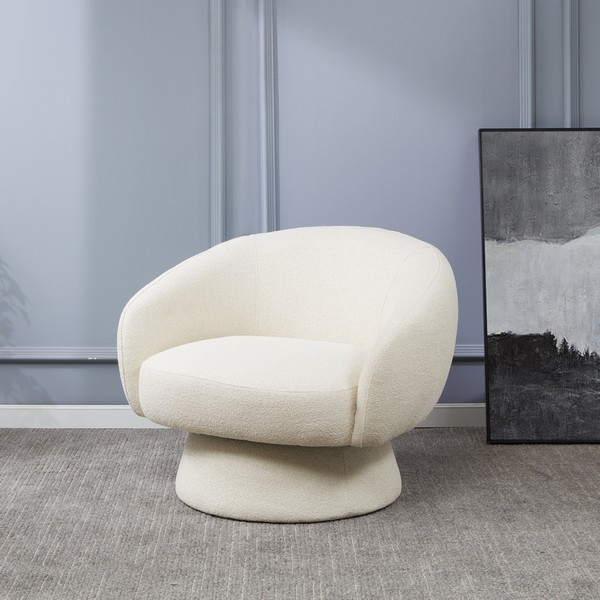 Safavieh Couture Petryna Boucle Accent Chair Creme   Armchairs And Accent Chairs   by Safavieh  Houzz