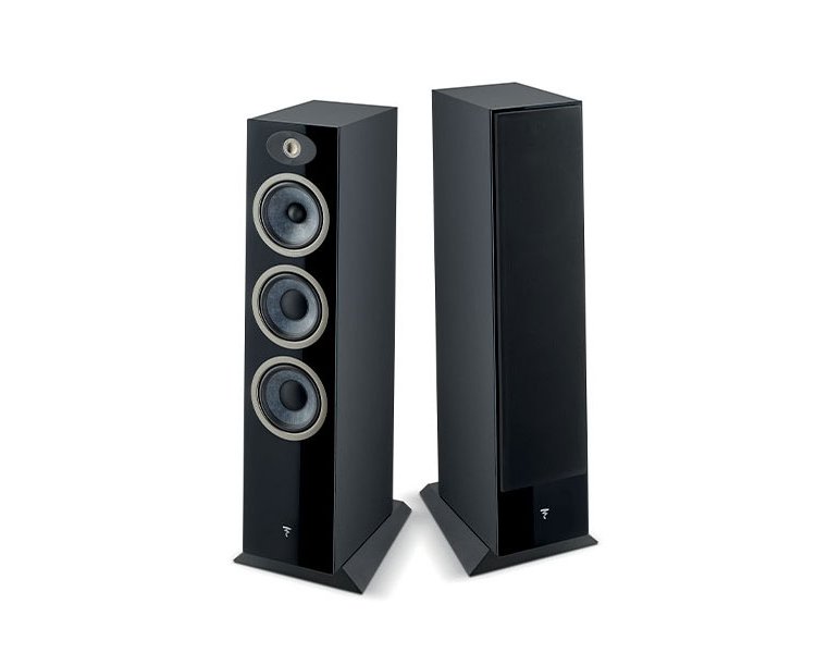 Focal Theva N3 Black High Gloss 3-Way Floorstanding Loudspeaker (Each)