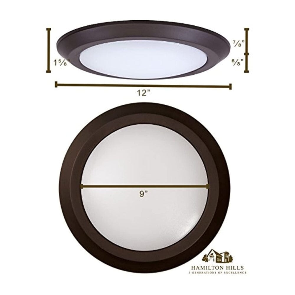 NEW Round Flush Mount Thin Ceiling Light 12