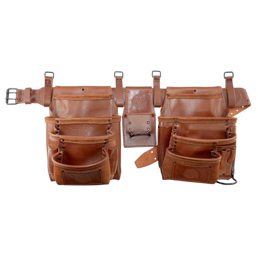 Graintex 17-Pocket Framers Professional Tool Belt with Top Ambassador Series Grain Leather AD2784