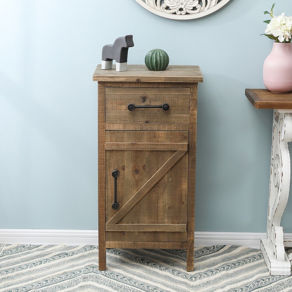 Rustic Wood Accent End Table   33.75\