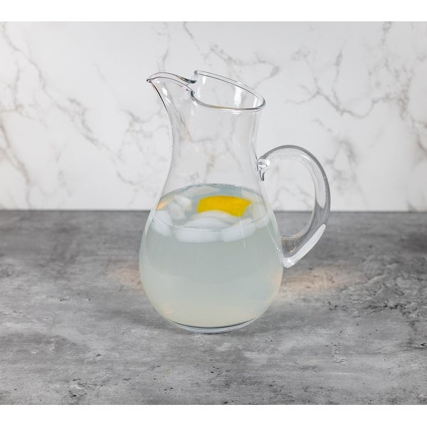 Zeus Mouth Blown Glass Pitcher H10