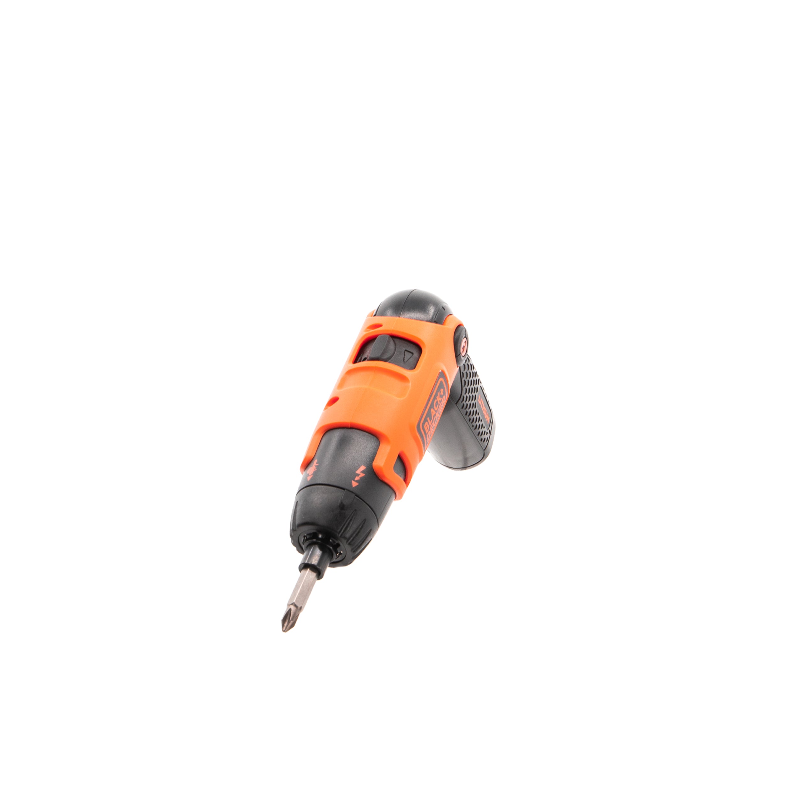 Cordless Screwdriver with Pivoting Handle, USB Charger and 2 Hex Shank Bits