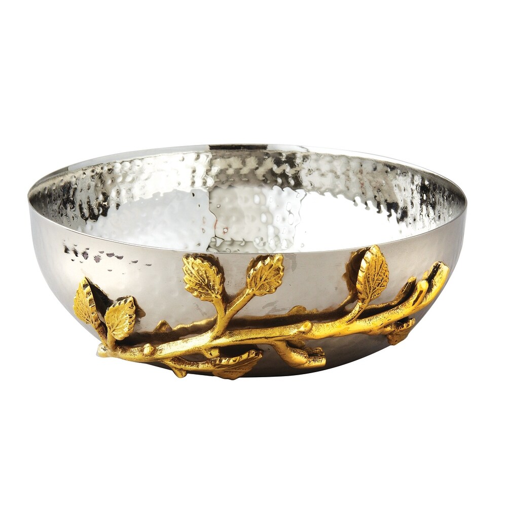 Heim Concept 6.5 inch Gilt Leaf Hammered Bowl