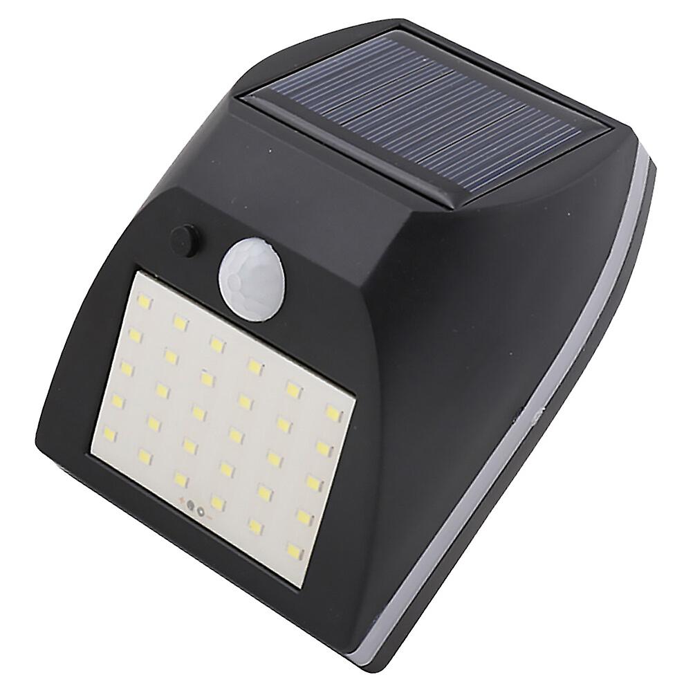 1pc Solar-power Wall-mounted Body Induction Lamp Garden Lamp Outdoor Light Waterproof Lamp (black)