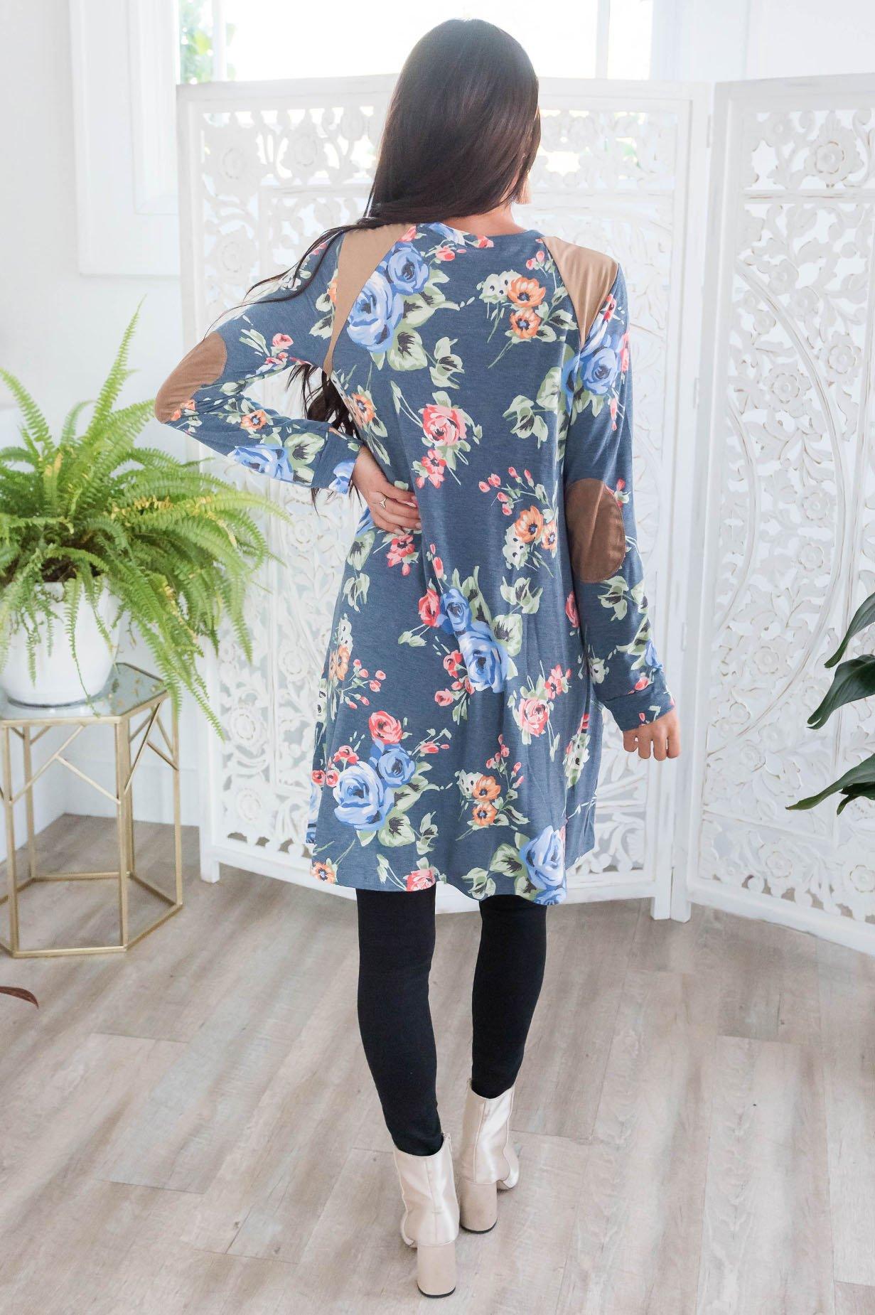 Winter Blooms Modest Tunic