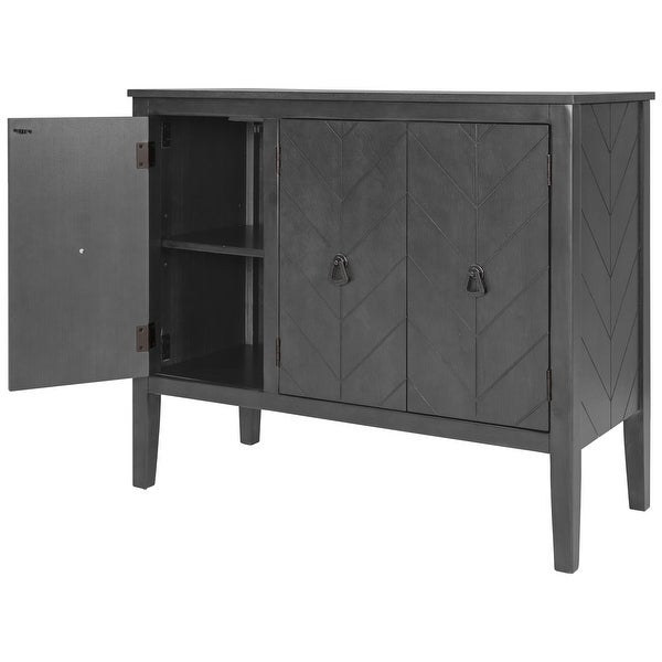 Wood Buffet with Adjustable Shelf，For Entryway，Living Room，Bedroom