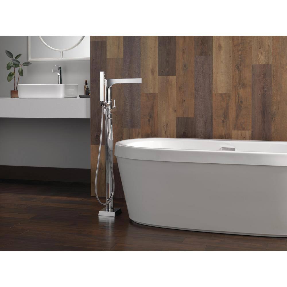 Delta Synergy 60 in. x 32 in Soaking Bathtub with Center Drain in High Gloss White B14416-6032-WH