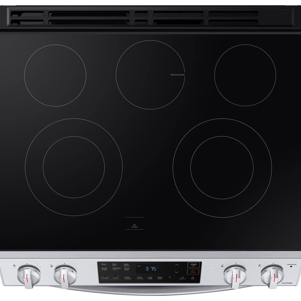  30 in. 6.3 cu. ft. Slide-In Electric Range with Self-Cleaning Oven in Stainless Steel NE63T8111SS