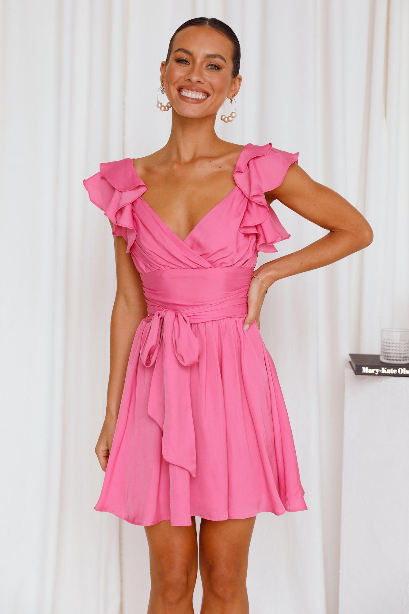 Wheel Of Fortune Dress Hot Pink