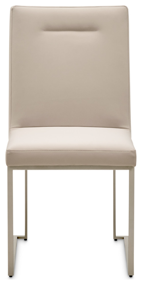 Marin Dining Side Chair  Set of 2   Greige   Contemporary   Dining Chairs   by Michael Amini  Houzz