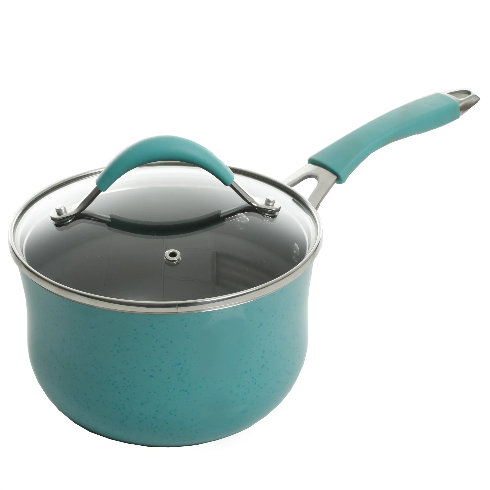 The Pioneer Woman Frontier Speckle Aluminum 10-Piece Cookware Set， Turquoise