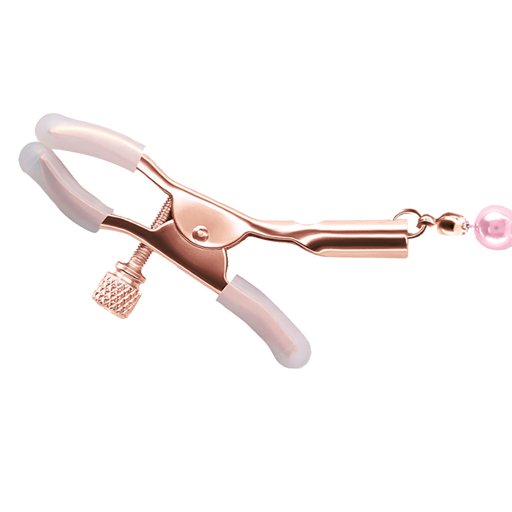 Bound Nipple Clamps in Pink