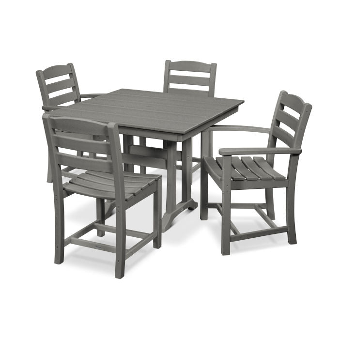 Polywood La Casa Café 5-Piece Farmhouse Dining Set with Trestle Legs PWS436-1