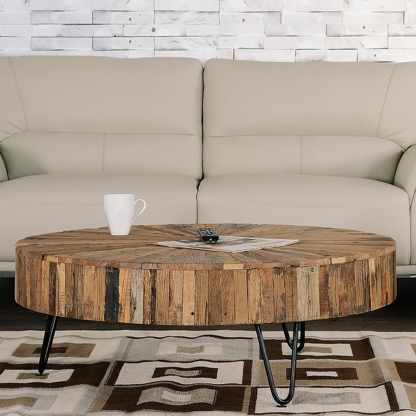 Sawyer Reclaimed Wood and Iron Coffee Table