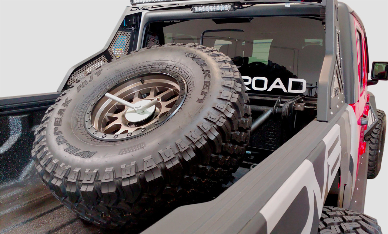 DV8 Offroad Adjustable Tire Carrier Spare Tire Carrier