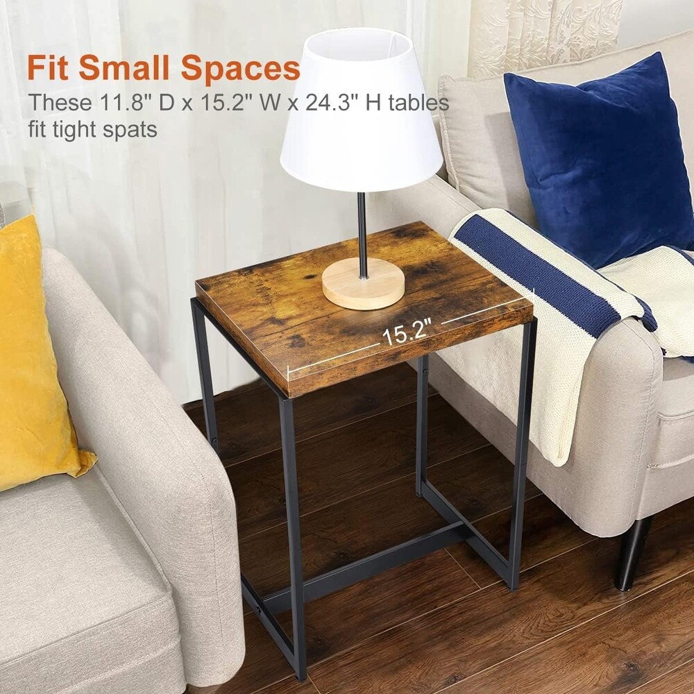 2 Tier Narrow End Side Table   1 PCS