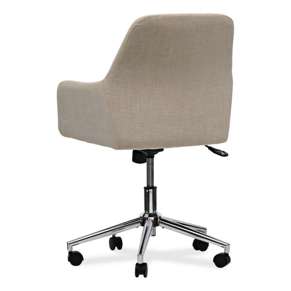 Workspace by Alera Mid-Century Task Chair， Supports Up to 275 lb， 18.9