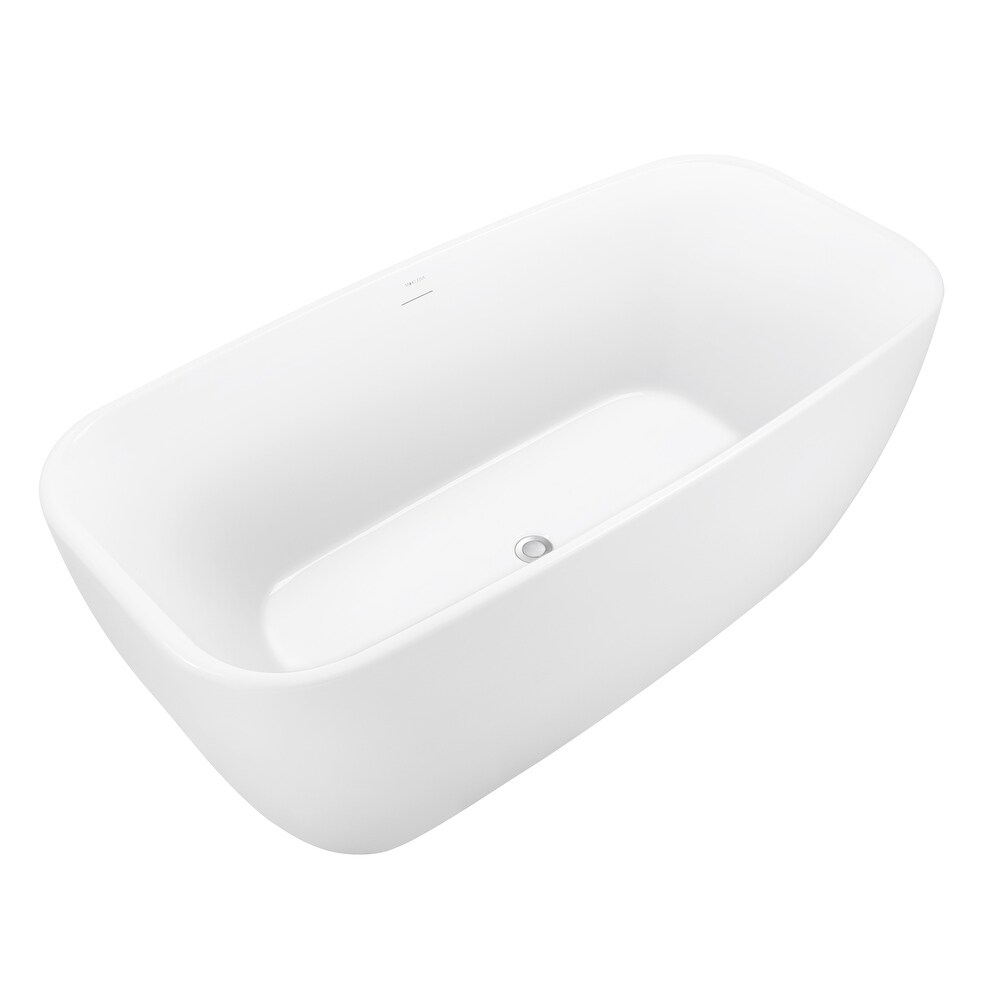 White Acrylic Freestanding Bathtub  Oaking Tub