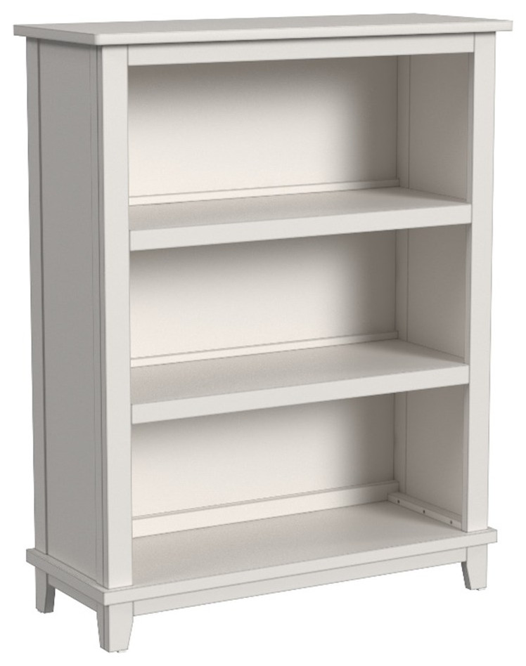 Westwood Design Lodge Farmhouse Wood Bookcase (KD) in Cream Finish   Transitional   Bookcases   by Homesquare  Houzz