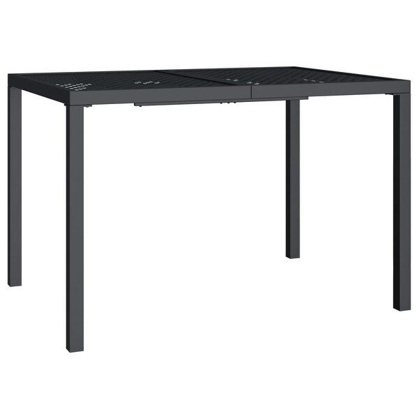 vidaXL Patio Table Patio Furniture Dining Table for Garden Anthracite Steel