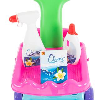 Hey! Play! Pretend Play Cleaning Set and Caddy on Wheels HW3300001