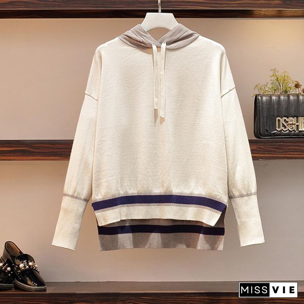 Casual Knit Sweatshirt+Loose Pants P10521