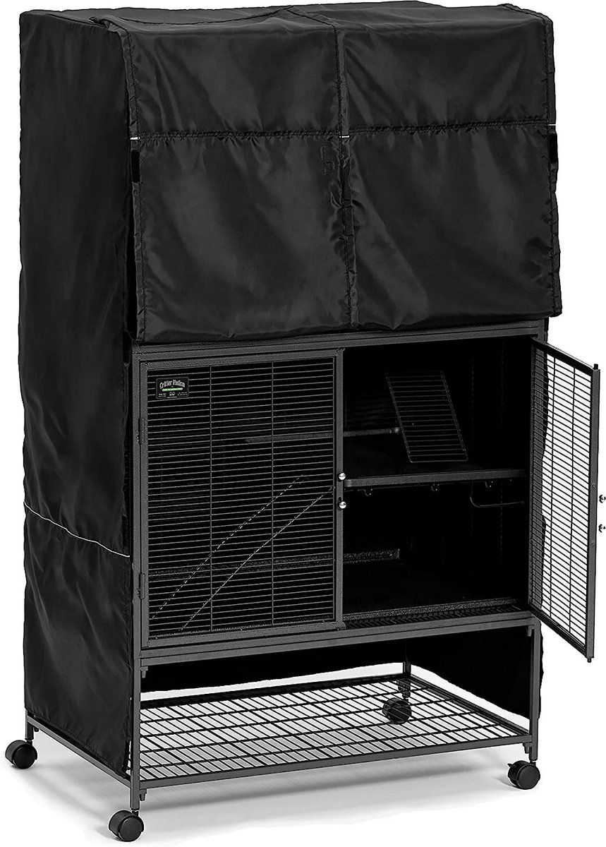 MidWest Ferret Nation and Critter Nation Ferret Cage Cover， Black