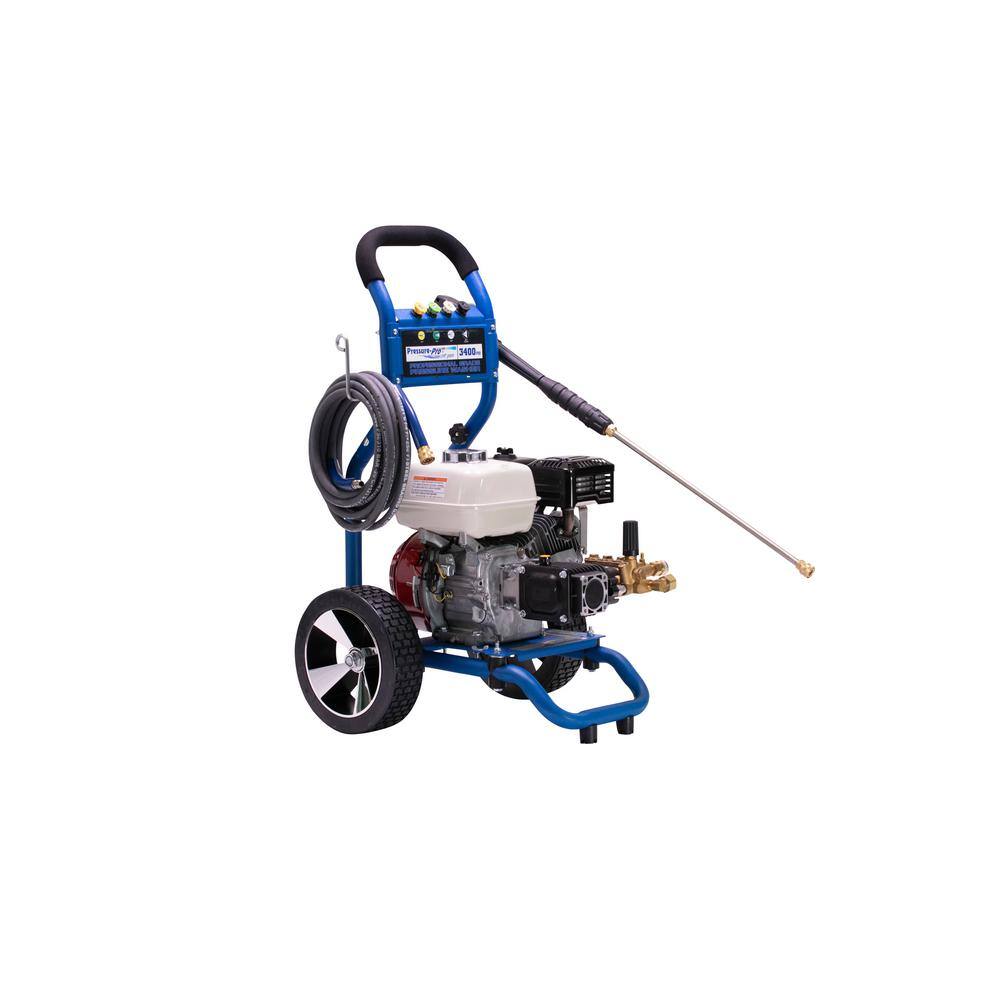 Pressure-Pro Dirt Laser 3400 PSI 2.5 GPM Cold Water Gas Pressure Washer with Honda GX200 Engine PP3425H