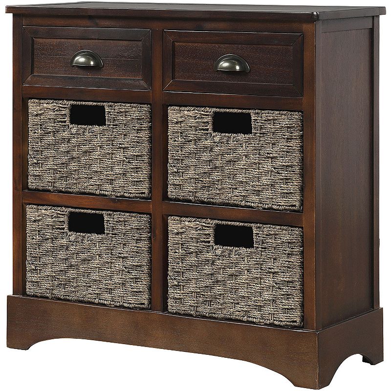 Merax Rustic Storage Cabinet with Two Drawers and Four Classic