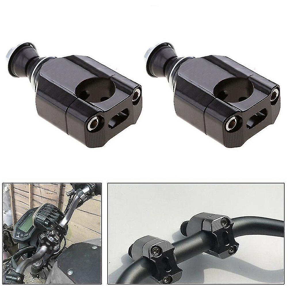 2pcs 28mm Cnc Aluminum Universal Motorcycle Handlebar Fat Bar Mount Clamps Risers Lifter Dirt Bike Motorcycle 1 1/8 Handlebar