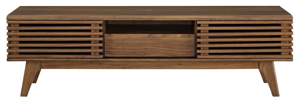 Render TV Stand  Walnut   Midcentury   Entertainment Centers And Tv Stands   by First of a Kind USA Inc  Houzz