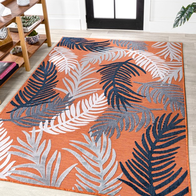 Jonathan Y Montego High low Tropical Palm Floral Indoor outdoor Area Rug