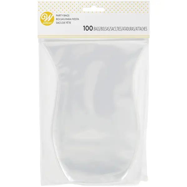 Wilton 100-Count Clear Shaped Party Bags