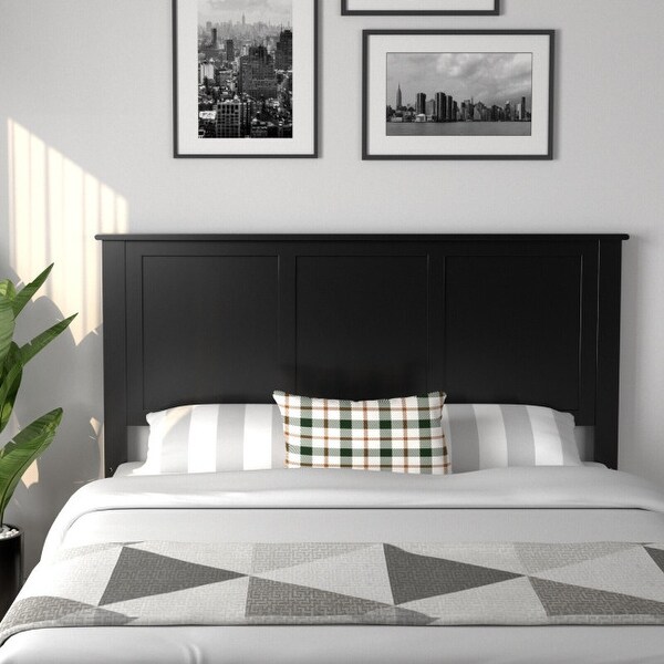 Full Wood Headboard Flat Panel with Pre-drilled Holes and Height Adjustment - - 36068985