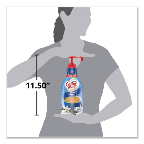 Coffee-mate Liquid Coffee Creamer， French Vanilla， 1.5 Liter Pump Bottle， 2/Carton (31803CT)