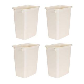 Rubbermaid 21 qt. Rectangular Kitchen Wastebasket Trash Can Bisque (4-Pack) 4 x FG280500BISQU