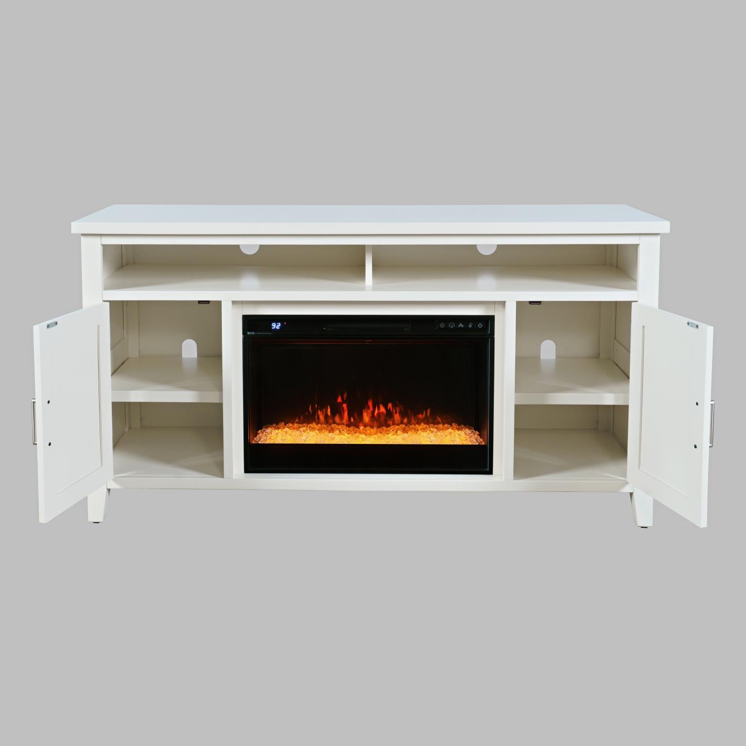 Urban White 60 Electric Fireplace & Media Console