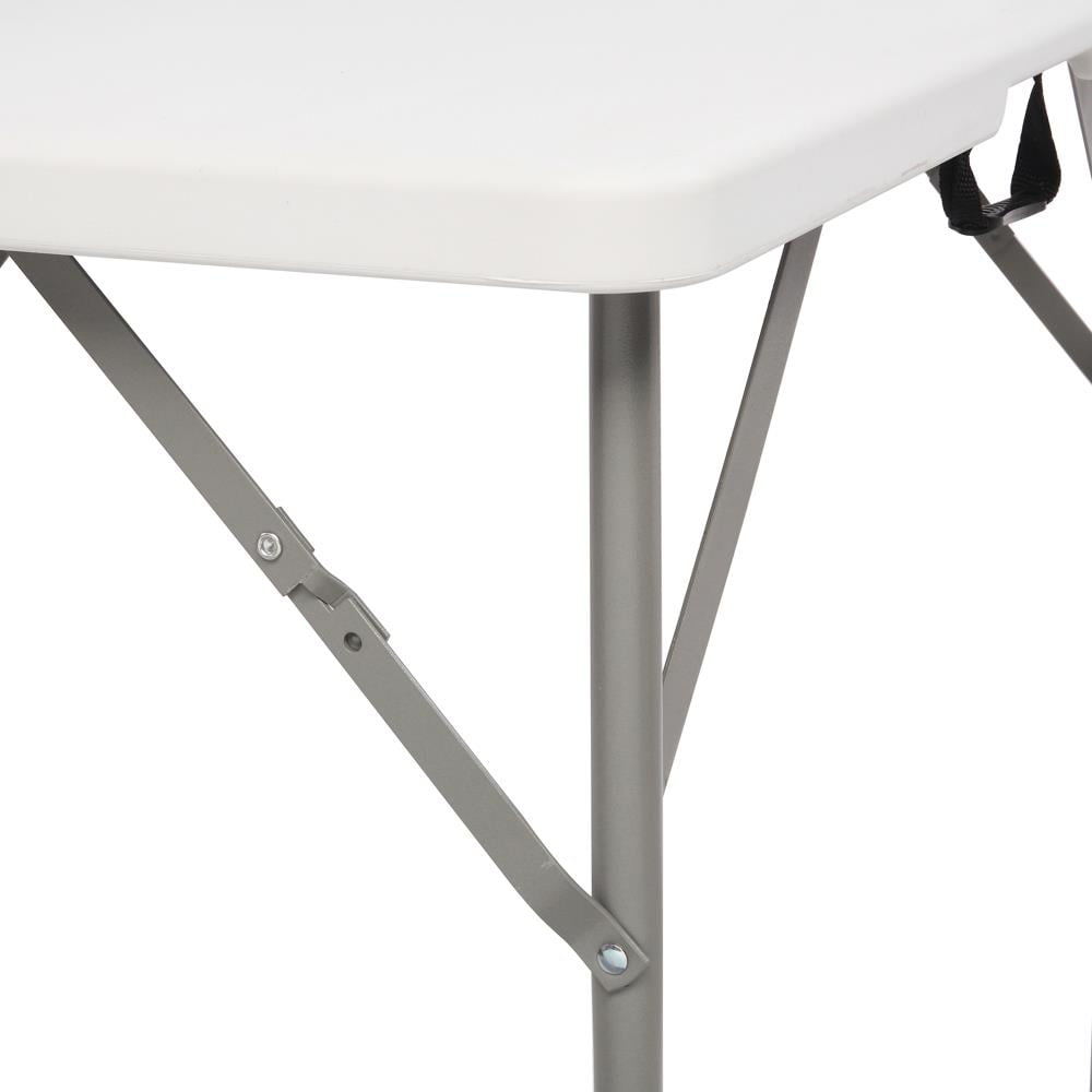 UBesGoo 6ft Square Granite White Plastic Folding Table， 34 in Square Picnic Table