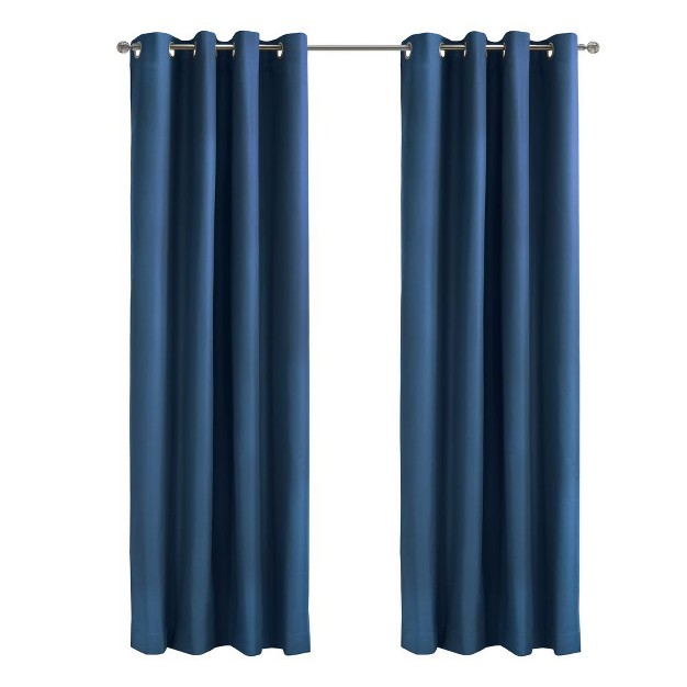 Thermaplus Alpine Blackout Premium Stylish And Functional Grommet Curtain Panel Navy