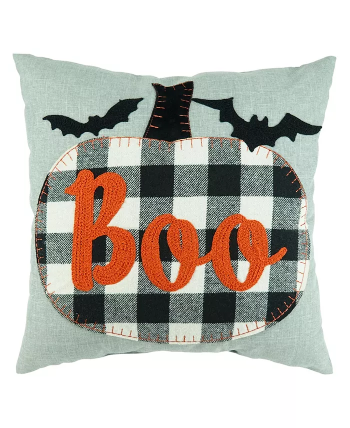 Arlee Home Fashions Halloween Boo Decorative Pillow， 18