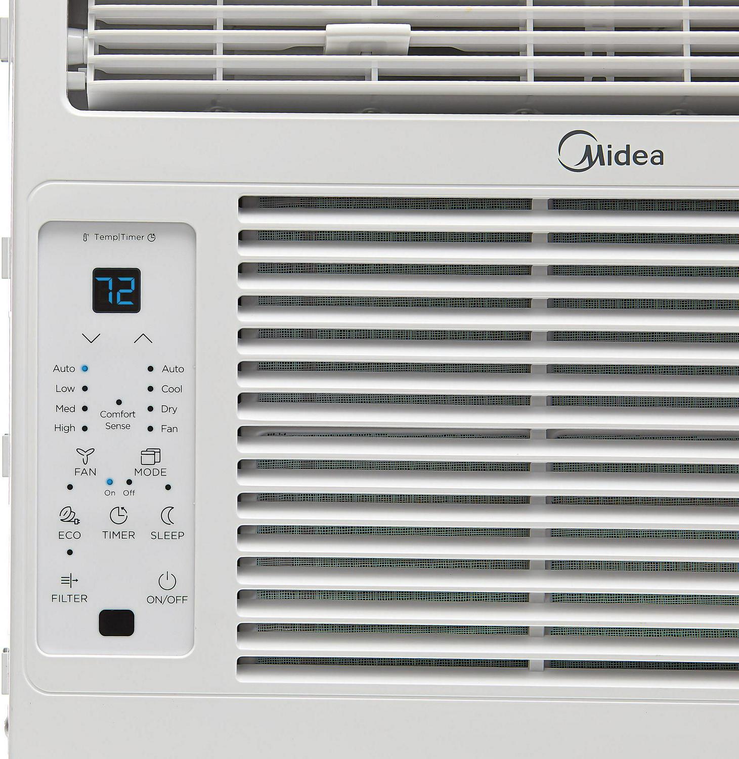 Midea 5，000 BTU 115V Window Air Conditioner with Comfort Sense Remote， White， MAW05R1WWT