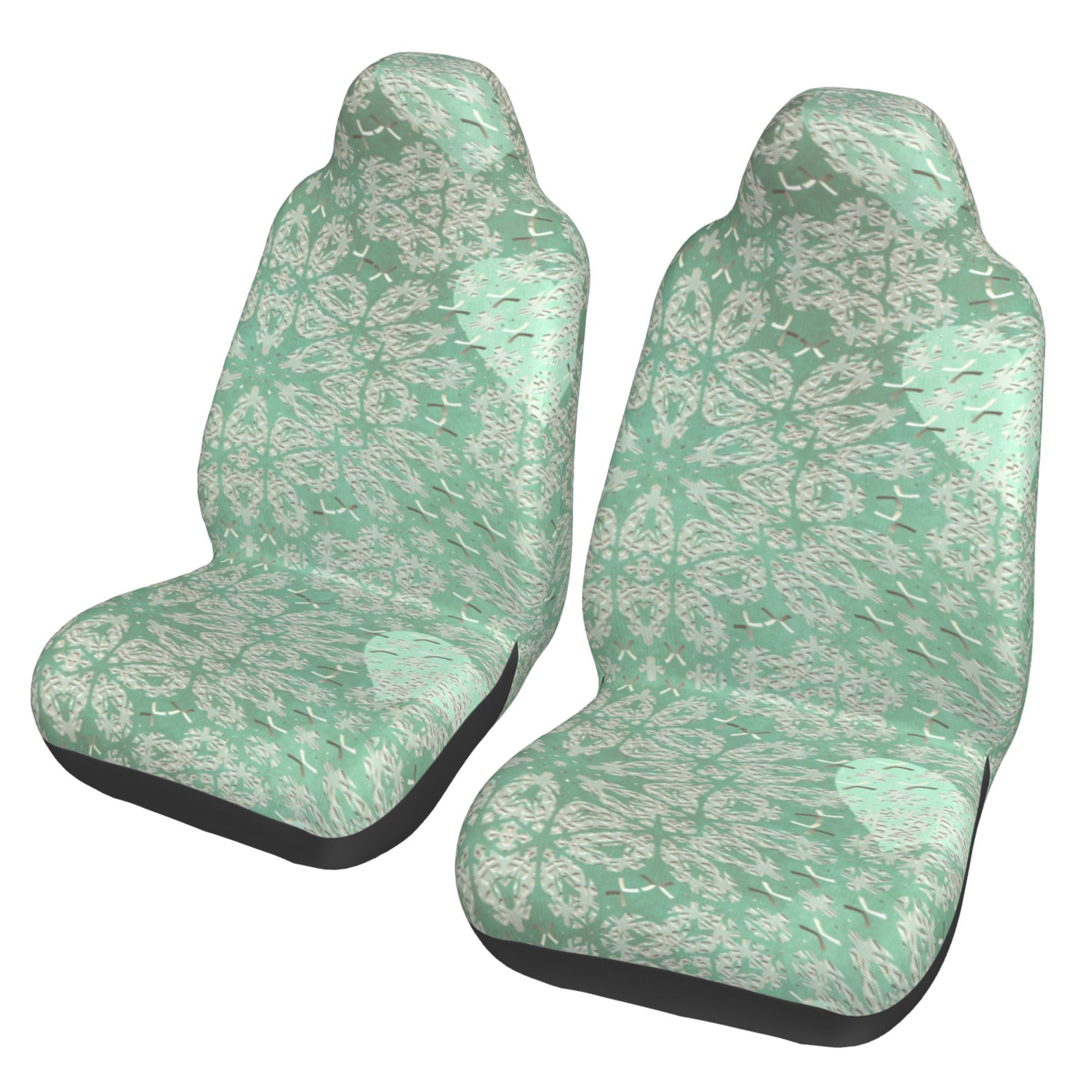 ZICANCN Car Seat Covers Front Seats Only，Green Vintage Texture Automotive Seat Covers Protectors for Cars Trucks Suv 2 Pack