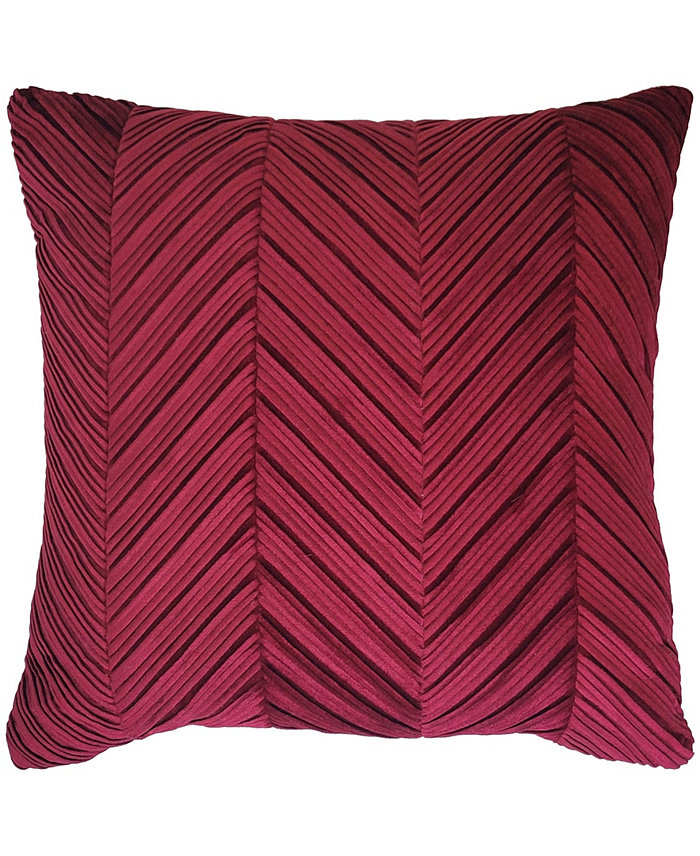 Edie@Home Chevron Velvet Decorative Pillow， 20x 20