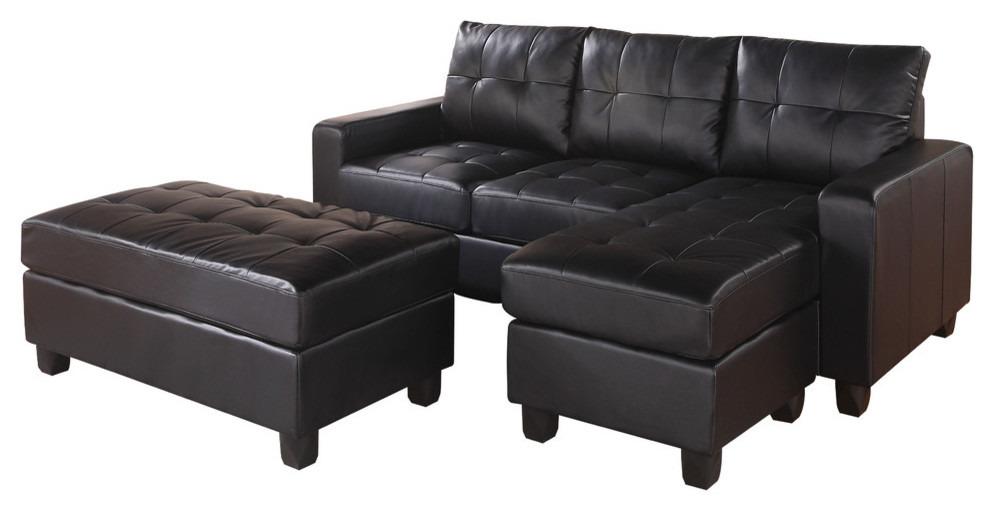 Lyssa Sectional Sofa With Reversible Chaise   Transitional   Sectional Sofas   by Acme Furniture  Houzz