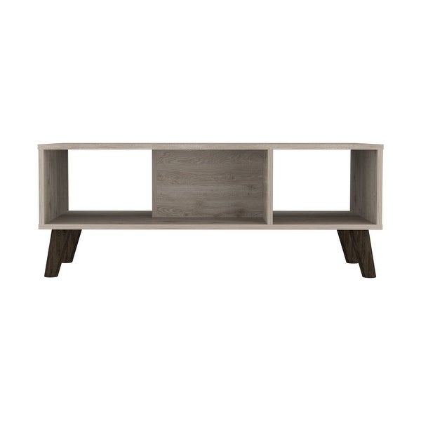 Cincinnati Z Coffee Table with 2 Open Shelves and 4 Legs