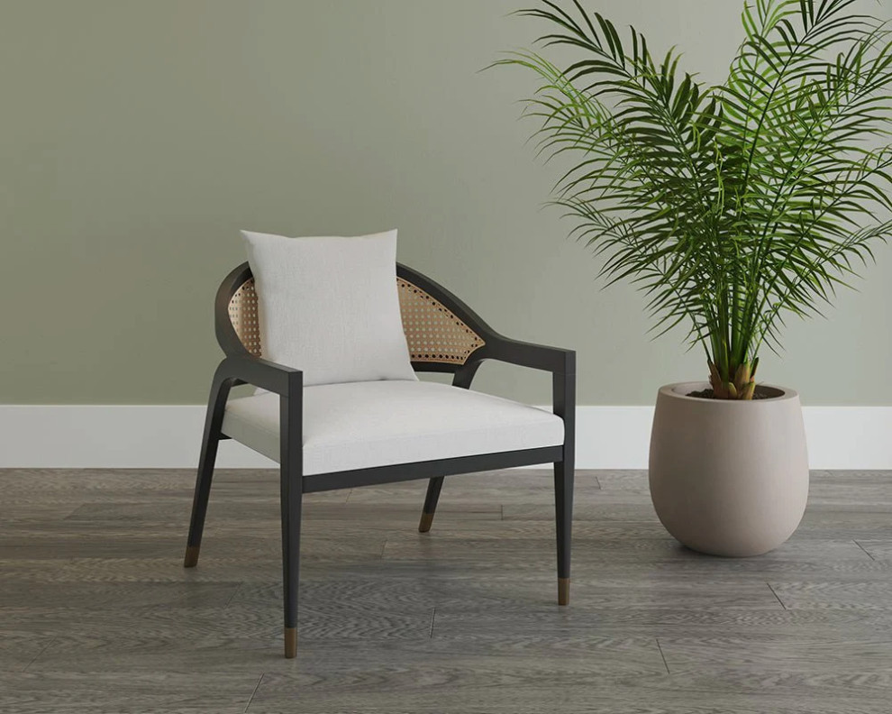 Pelumi Lounge Chair  Linoso Ivory   Contemporary   Indoor Chaise Lounge Chairs   by Virgil Stanis Design  Houzz