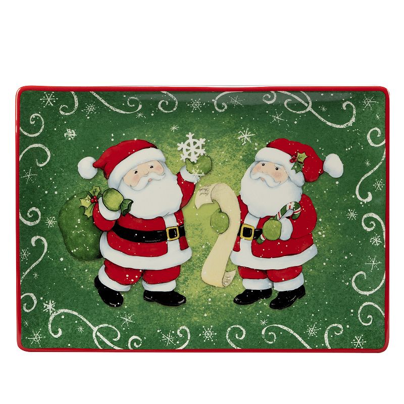 Certified International Holiday Magic Santa Serving Platter